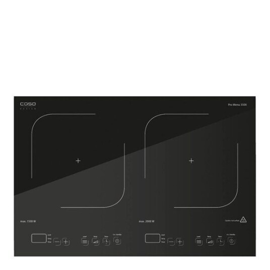 Caso Pro Menu 3500 Dobbel Induksjonsplate Sort 36x54,5 cm