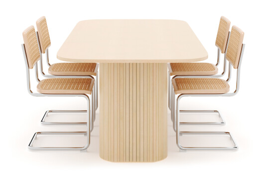 Scandinavian Choice Kopparbo Spisebord 240 cm med 4 stk Build Matstkolar Hvit