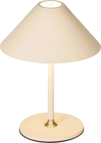 Hygge Bordlampe på batteri Ø15cm, krem/hvit Hygge Bordlampe på batteri Ø15cm, krem/hvit