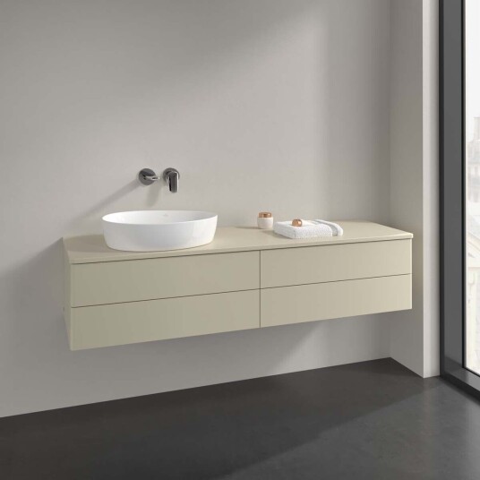 Villeroy & Boch Antao Servantskap med 4 skuffer 160x50x36 cm m/lys Grå Matt Villeroy & Boch Antao Servantskap med 4 skuffer 160x50x36 cm m/lys Grå Matt