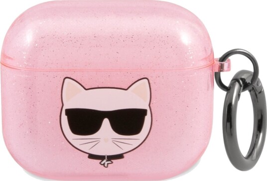 Karl Lagerfeld Beskyttelsesetui Kla3uchgp Glitter Choupette Til Airpods 3 Rosa