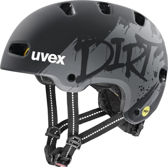 Uvex Kid 4 Style MIPS Sykkelhjelm Barn - 55-58cMatt Sort Uvex Kid 4 Style MIPS Sykkelhjelm Barn - 55-58cMatt Sort