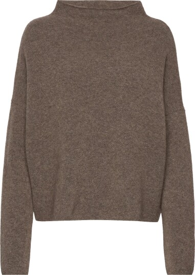 Filippa K Mika Yak Funnelneck Sweater DARK TAUPE MELANGE L