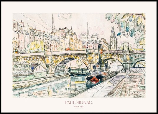 Tugboat At the Pont Neuf Paris 1923 Plakat Plakat / 70x100cm