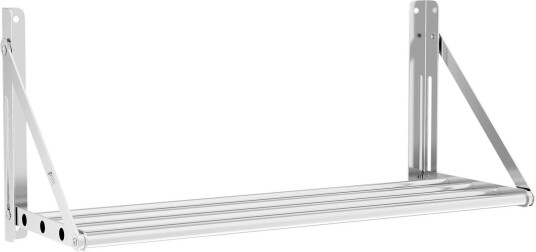 Royal Catering Vegghylle klappes sammen rørdesign 80 x 30 cm 40 kg rustfritt stål 10011731