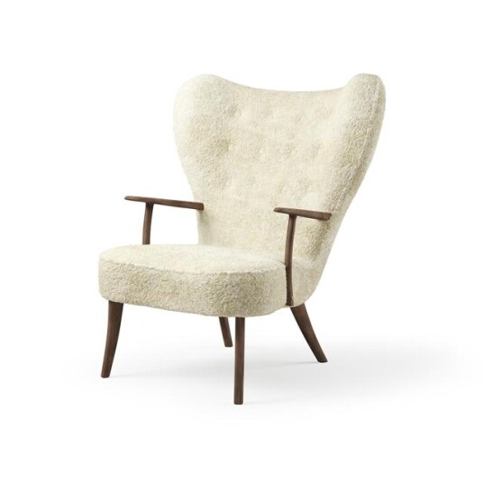 Warm Nordic Warm Nordic Pragh Lenestol Saueskinn Off White/ Røkt Oljet Eik