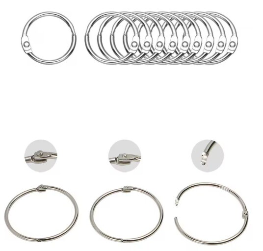 Inf Åpningsbare gardinringer / metallringer 10 stk Sølv 15 mm Inf Åpningsbare gardinringer / metallringer 10 stk Sølv 15 mm