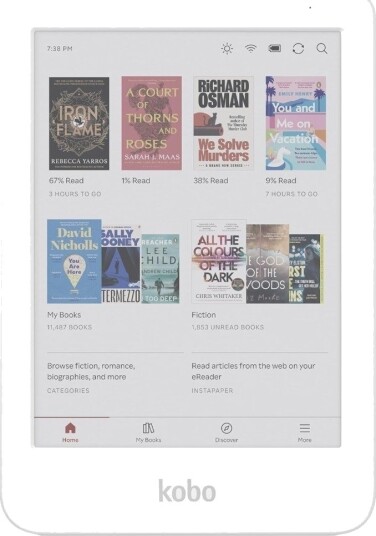 Kobo Clara Colour 16GB vanntett lesebrett Hvit Kobo Clara Colour 16GB vanntett lesebrett Hvit