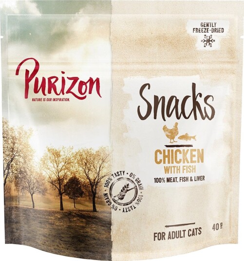 Purizon Snack & Kornfri Kylling Fisk 3 X 40 G Purizon Snack & Kornfri Kylling Fisk 3 X 40 G