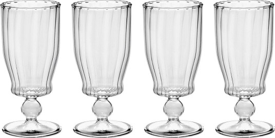 Serax Wine Glass 08 Transparent Bubble Set/4   Nude   ONE SIZE