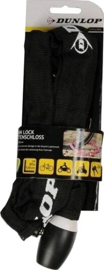 Dunlop Sykkellås Med Lås (Kjede) 120 Cm (Svart) Dunlop Sykkellås Med Lås (Kjede) 120 Cm (Svart)