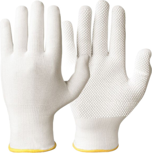 Granberg 0483 Bomull arbeidshanske med PVC-dots, 12 Par