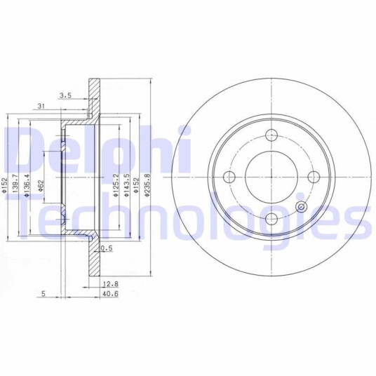 Bremseskive DELPHI BG2910