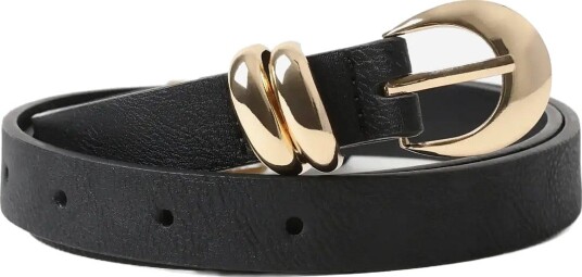 Lindex Belt In Imitation Leather - BLACK - M