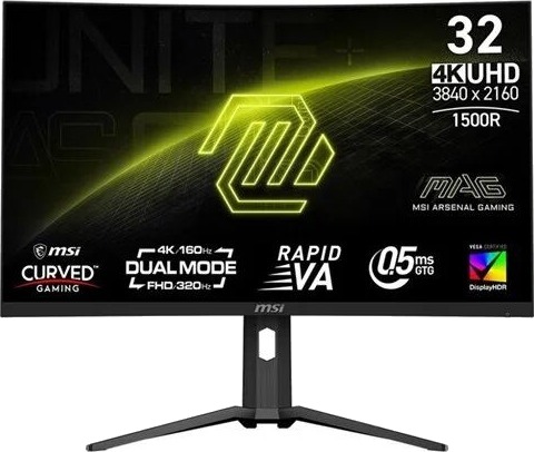 MSI MAG 321CUPDF 32" Gaming Skjerm 4K 160Hz Kurvet USB-C MSI MAG 321CUPDF 32" Gaming Skjerm 4K 160Hz Kurvet USB-C