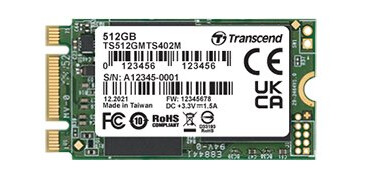 Transcend Mts402m, 32 Gb, M.2, 530 Mb/S, 6 Gbit/S