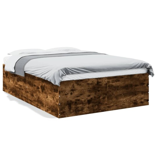 Sengeramme røkt eik 135x190 cm konstruert tre 8721102615863 Sengeramme røkt eik 135x190 cm konstruert tre 8721102615863