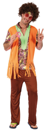 Hisab/Joker Company AB Hippie med Vest Karnevalsdrakt One size