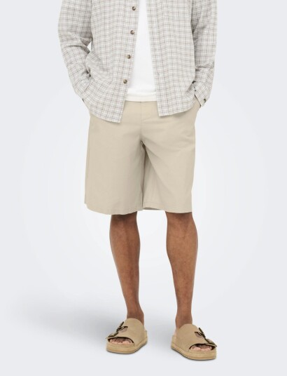 ONLY & SONS Onsdaves Wide Cot Lin 0007 Shorts Beige XS ONLY & SONS Onsdaves Wide Cot Lin 0007 Shorts Beige XS