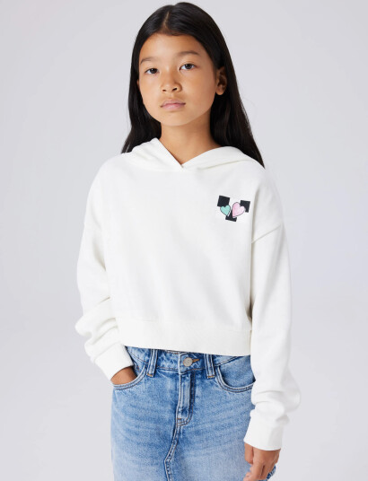 name it Nkftara Ls Crop Rlx Swe Wh Bru Ps Noos - Cream - 146-152 name it Nkftara Ls Crop Rlx Swe Wh Bru Ps Noos - Cream - 146-152