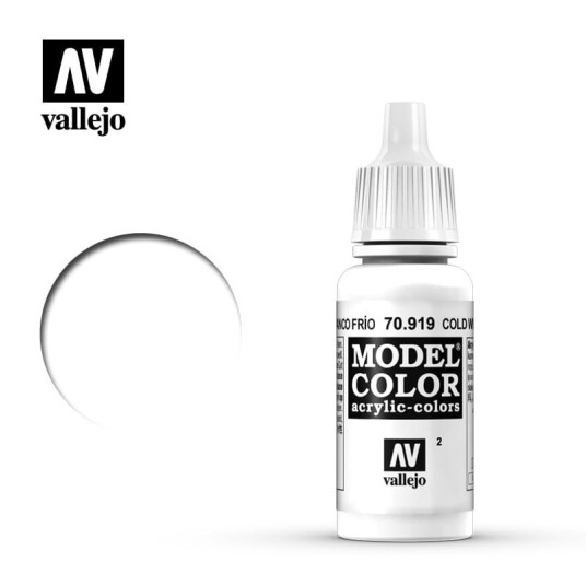 Vallejo Modellfarge Hvit 17ml (70.919) - Matte Akrylmaling for Modellbygging