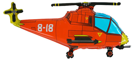 Ballongkungen AB Folieballong Helikopter Rød