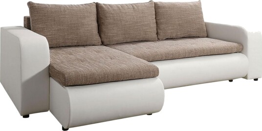 Lecanto Hjørnesovesofa Hvit/Beige