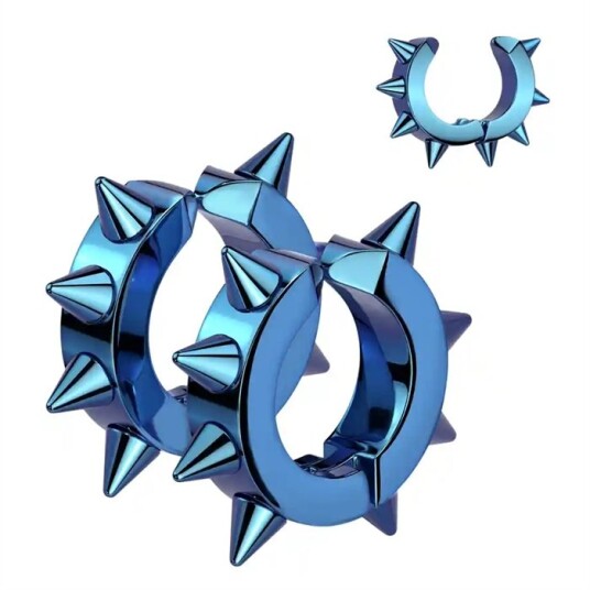 Spikes øreklemme i IP rustfritt stål Bluecoat Spikes øreklemme i IP rustfritt stål Bluecoat