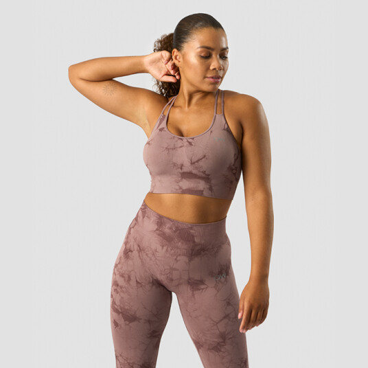 Define Seamless Tie Dye Sports Bra, Mauve Lila X-small