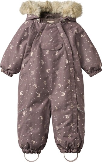 Wheat Vinterdress   Nickie   Plum Trøffelstjerner   Wheat   1½ år (86)   Vinterdress Beige Brun Lilla