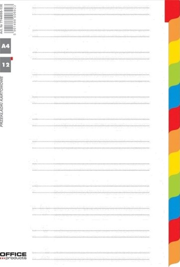 Office Products Skilleark Papp A4 227X297 Mm 12 Stk Laminert Indeks Blandede Farger Office Products Skilleark Papp A4 227X297 Mm 12 Stk Laminert Indeks Blandede Farger