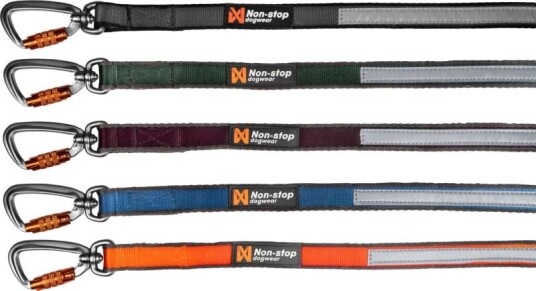 Non-stop Dogwear Move Hundebånd 1.7m 20mm Blå med Twistlock Karabiner