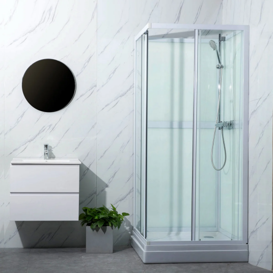 Bathlife Ideal Dusjkabinett 90x90 cm, Aluminium profil/Klarglass Bathlife Ideal Dusjkabinett 90x90 cm, Aluminium profil/Klarglass