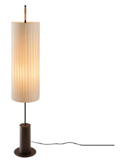 Santa & Cole Dórica Gulvlampe Incl. Stabilization Base Brun/Natural
