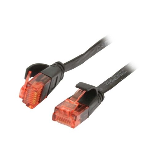 Synergy 21 Nettverkskabel RJ45 Cat6 U/UTP Flat 2m Svart