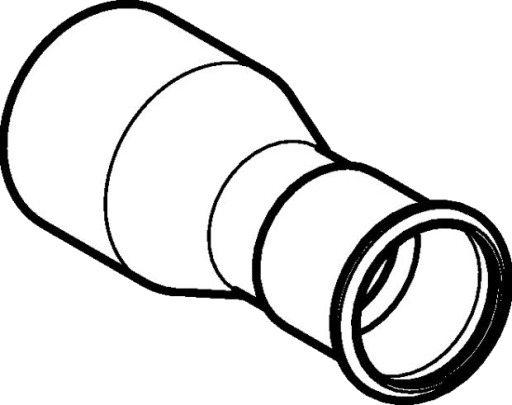 Reduktionsstykke Fz 108-88,9Mm T/Varme