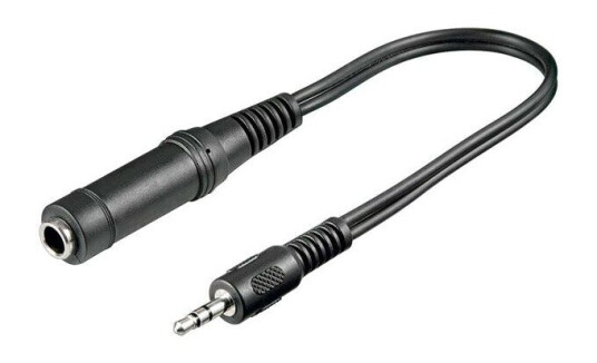 Goobay 3,5 mm til 6,3 mm Lydadapter Svart 20 cm