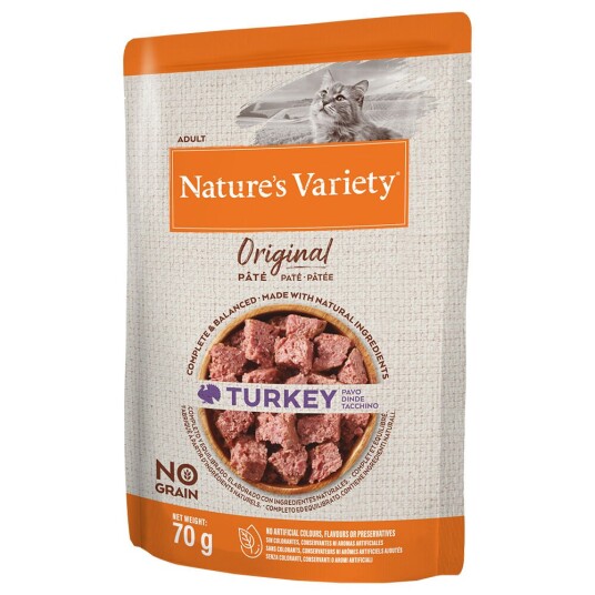 Nature’S Variety 10 + 2 Gratis! 12 X 70 G Nature'S Variety Original Paté No Grain Truthahn