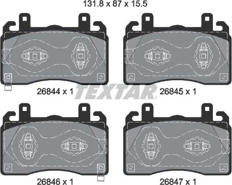 Bremseklosser TEXTAR 2684401