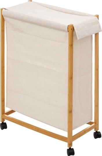 Vaskekurv 5Five Bambus Med Hjul 5 X 28 X 80 Cm