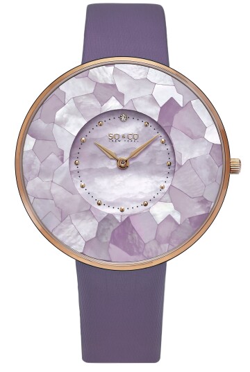 So & Co New York Dameklokke 5274.2 SoHo Lilla/Sateng Ø38 mm