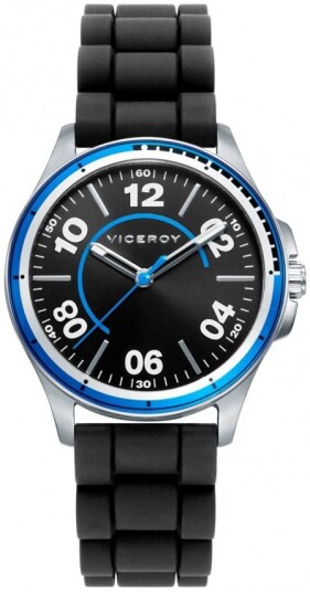 Viceroy Dameklokke 42405 54 Classic Sort/Gummi Ø36 mm