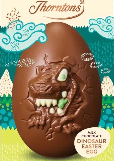 Thorntons Håndlaget Dinosauregg   Stort Melkesjokolade Egg 151 gram