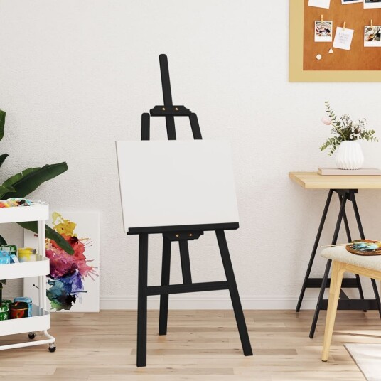 vidaXL Staffelistativ Svart 53,5 x 95 x 127 cm Furu