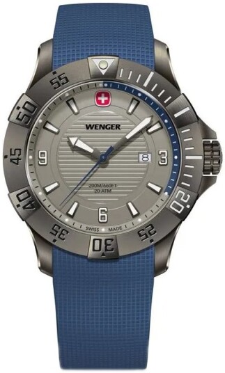 Wenger Herreklokke 01.0641.142 Seaforce Grå/Gummi Ø43 mm