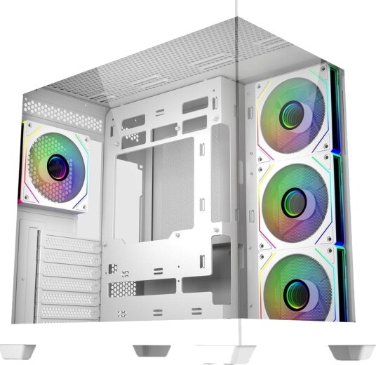 Cooler Master Elite 681 Mid Tower Kabinett med Herdet Glass Hvit