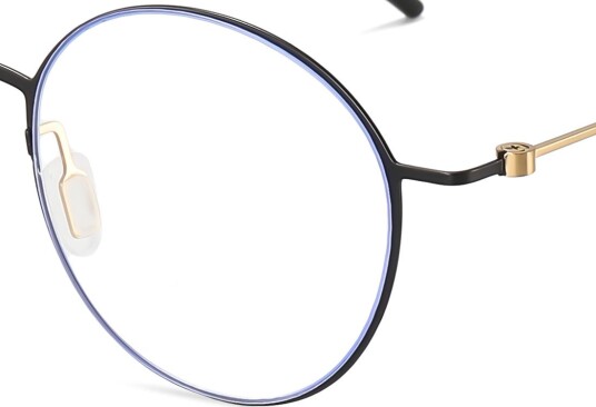 Briller Licorice fra eo Selection Svart Titan rund Large