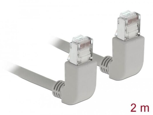 DELOCK Network cable RJ45 Cat.5e SF/UTP upwards / upwards angled 2 m