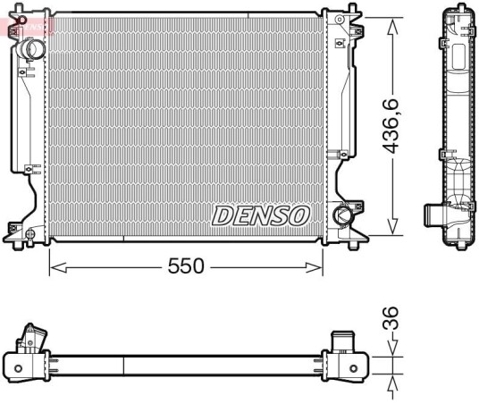 Radiator DENSO DRM51014 Radiator DENSO DRM51014