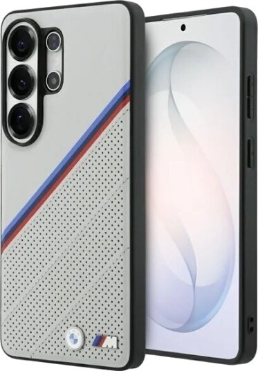 BMW Tricolor Metal Logo MagSafe Case for Samsung Galaxy S26 Ultra Gray